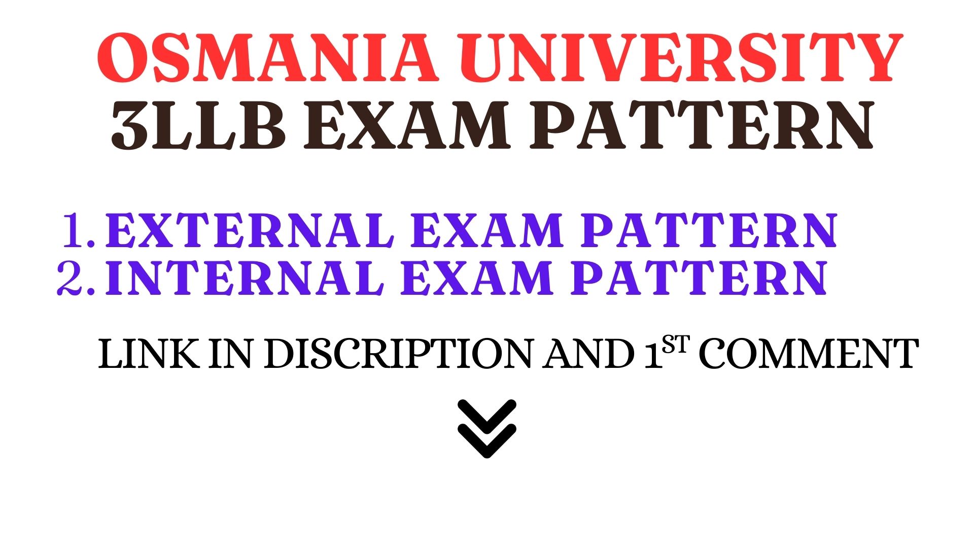 Read more about the article Osmania University LLB Exam Pattern