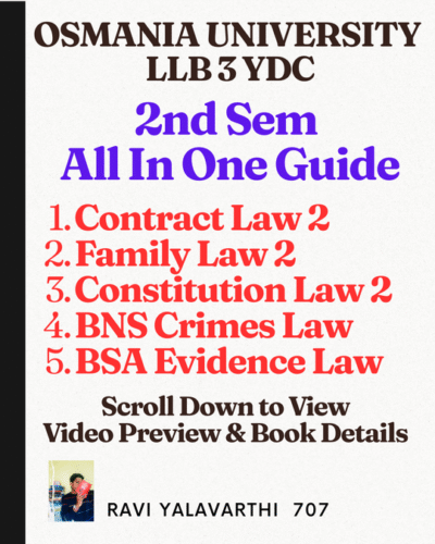 Osmania University LLB 3YDC 2nd Semester All In One Guide