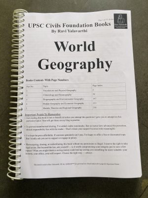 World Geography Book for UPSC + Test Series